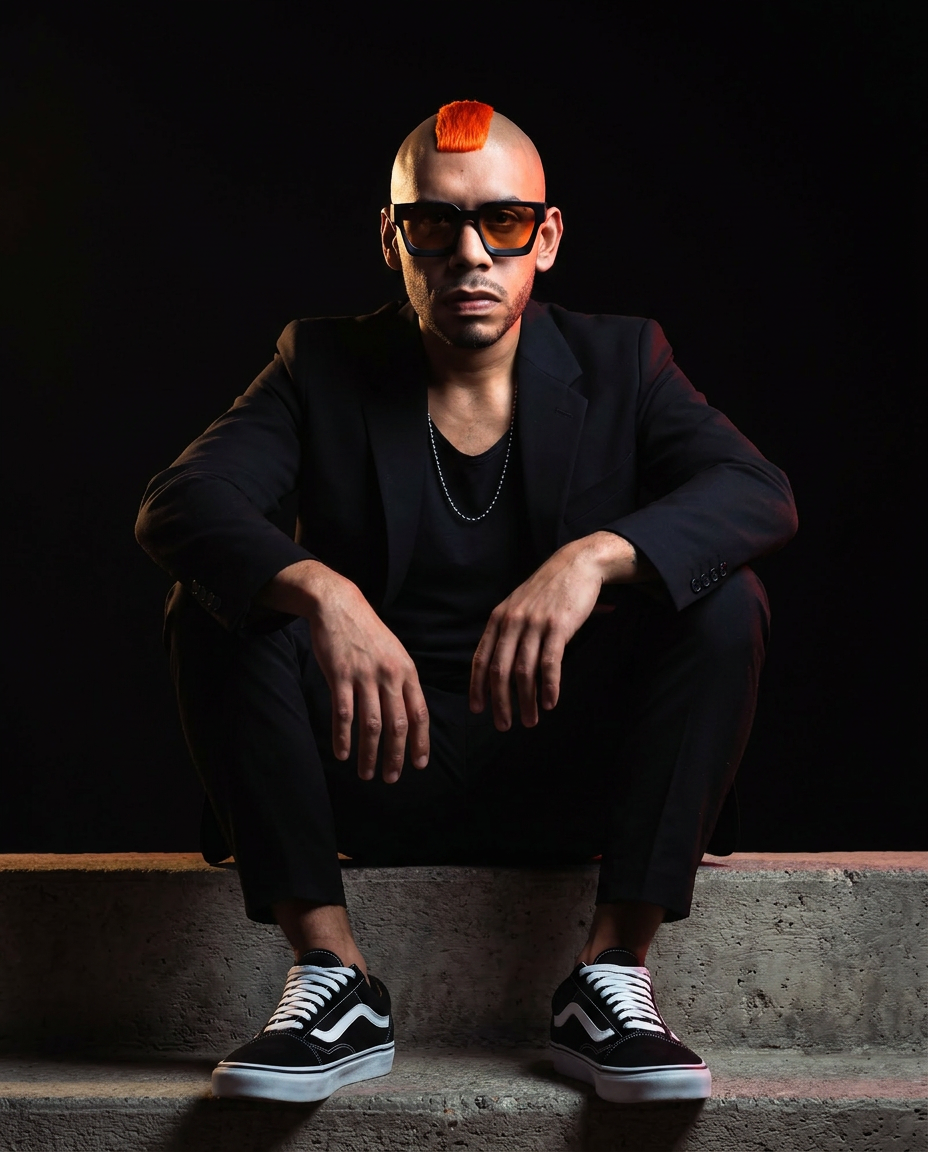 Fer Ariza — retrato hero con Vans Old Skool